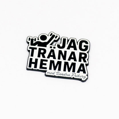Kylskåpsmagnet "Jag tränar hemma"