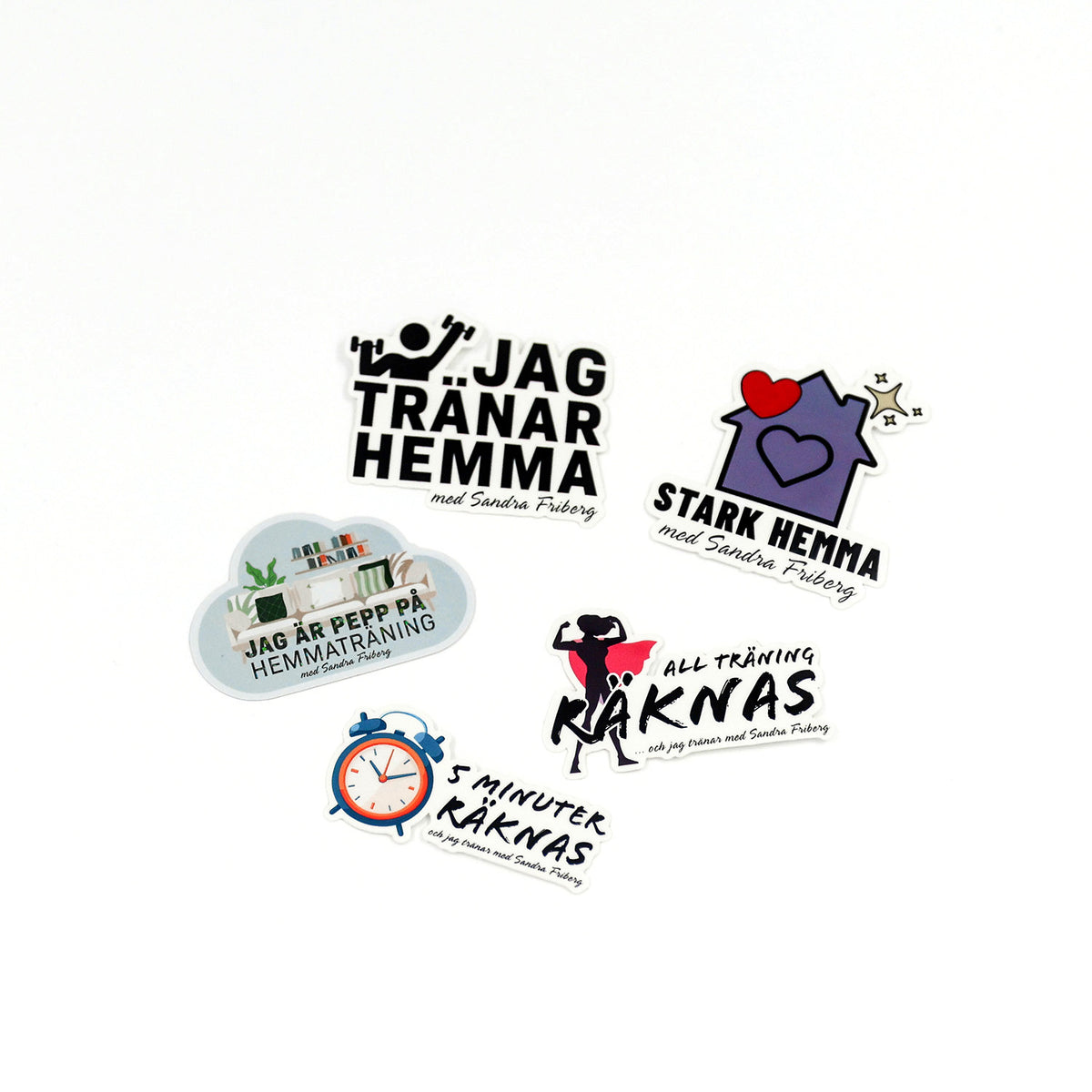 5-pack träningsstickers